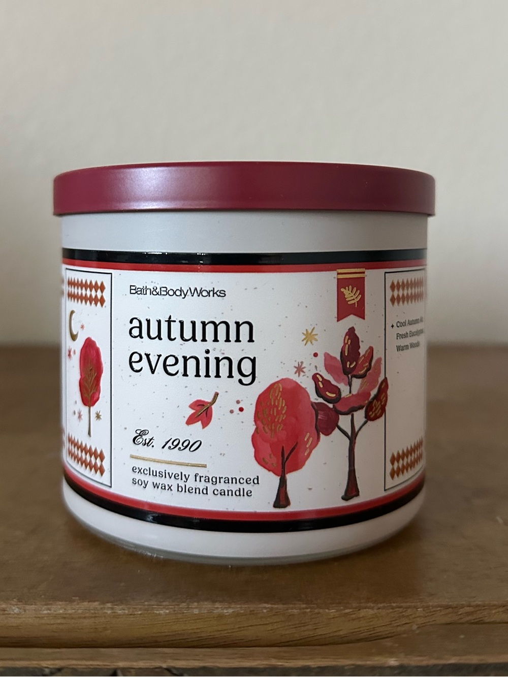 NEW Bath & Body Works Autumn Evening 3 wick Candle NEW